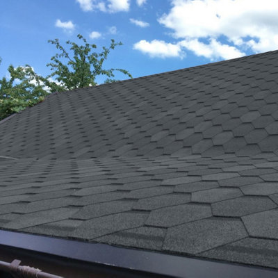 18Pcs Grey Asphalt Shingles Bitumen Roofing Tiles Covering 2.61sqm