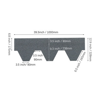 18Pcs Grey Asphalt Shingles Bitumen Roofing Tiles Covering 2.61sqm