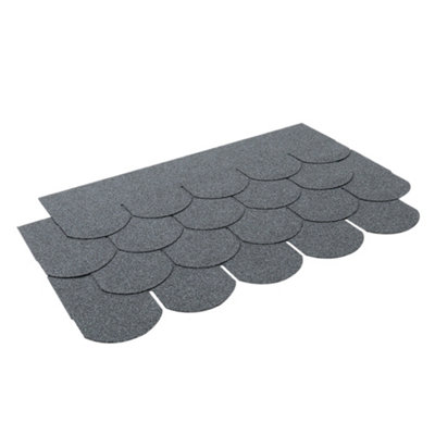 18Pcs Grey Asphalt Shingles Bitumen Roofing Tiles for Durable and Weather Resistant Roofs