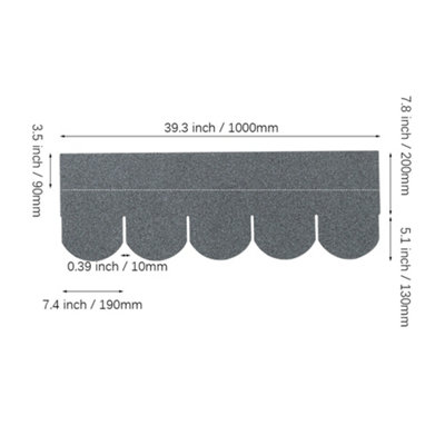 18Pcs Grey Asphalt Shingles Bitumen Roofing Tiles for Durable and Weather Resistant Roofs