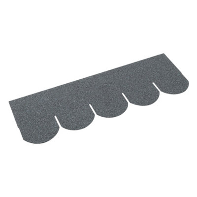 18Pcs Grey Fish Scale Shape Asphalt Shingles Bitumen Roofing Tiles Covering 2.61sqm