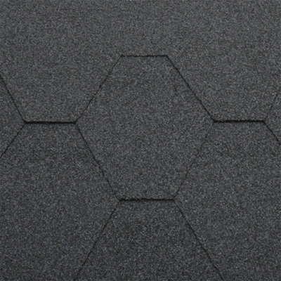 18Pcs Grey Mosaic Asphalt Roof Shingles Bitumen Shed Roofing L 1m x W 333mm x T 2.7mm - 5