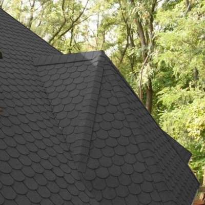 18Pcs Grey Mosaic Asphalt Shingles Bitumen Roofing L 1m x W 333mm x T 2.7mm