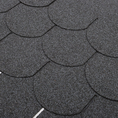 18Pcs Grey Mosaic Asphalt Shingles Bitumen Roofing L 1m x W 333mm x T 2.7mm - 7