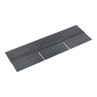 18Pcs Grey Rectangular Asphalt Shingles Bitumen Roofing 1m L x 333mm W x 2.7mm T - 4