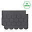 18Pcs Grey Self Adhesive Mosaic Asphalt Shingles Bitumen Roofing L 1m x W 333mm x T 2.7mm