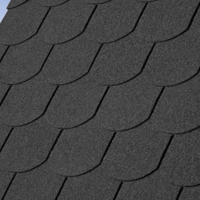 18Pcs Grey Self Adhesive Mosaic Asphalt Shingles Bitumen Roofing L 1m x W 333mm x T 2.7mm - 5