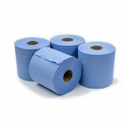 18pk 2Ply Jumbo Workshop/Kitchen Paper Hand Towels Tissues Centrefeed Rolls