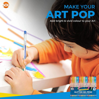 VaOlA ART 24 Color Gel Pens Set – Multicolor Gel Pens For Kids, Spirograph, Drawing, & Crafts