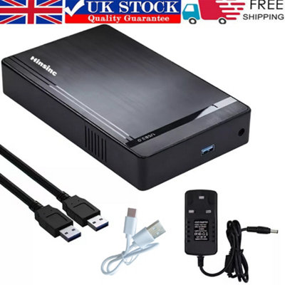 18TB USB3.0 2.5" 3.5" SATA HDD External Hard Drive Disk Enclosure Case UK