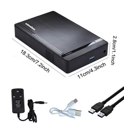 18TB USB3.0 2.5" 3.5" SATA HDD External Hard Drive Disk Enclosure Case UK