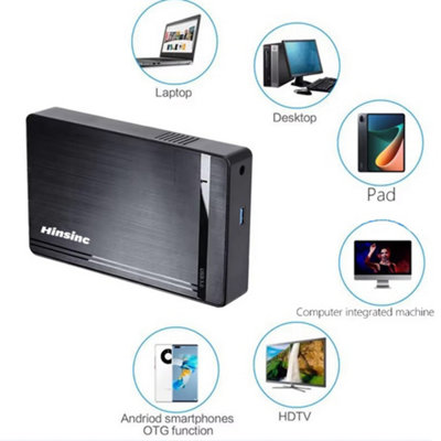 18TB USB3.0 2.5" 3.5" SATA HDD External Hard Drive Disk Enclosure Case UK