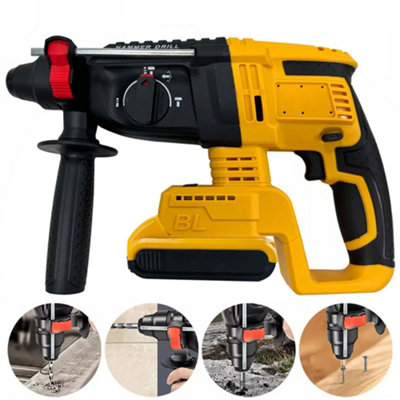 18V 20V Cordless Drill Brushless SDS Rotary Electric Impact Hammer with ...