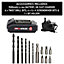 18V Cordless Drill Electric Screwdriver Set, Lithium Ion Battery Pack, 18 Volt Combi Driver With MYLEK 4ORCE 128-Piece Kit