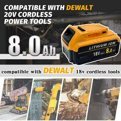 6Ah Lithium Ion Battery DeWalt DCB1102 Compact Battery Charger For 12v ...