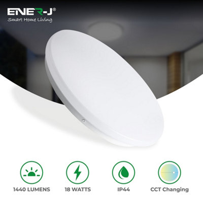 18W CEILING LIGHT WITH MICROWAVE SENSOR 1440 LUMENS CCT CHANGEABLE 300x55mm IP44