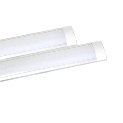 18W LED Prismatic Batten Fitting 60cms 3000K 2 pcs Pack