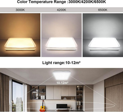 18W LED Square Ceiling Light CCT 2200 Lumen