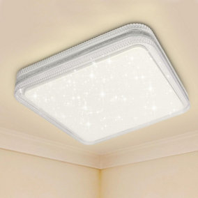 18W LED Square Ceiling Light, Warm White 3000K, 1900 Lumen