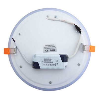18w Recessed Ceiling LED Round Ring Panel Blue