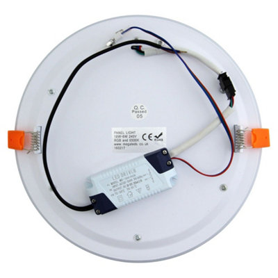 18w RGB Round LED Ceiling Panel with 6w Colour Changing Ring Remote Controlled