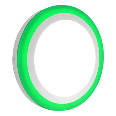18w Surface Mount LED Round Panel Green