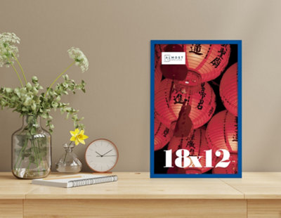 18x12 Blue Picture Frame (45.7 x 30.5cm) Poster, Photo, Artwork, Gallery Wall or Print