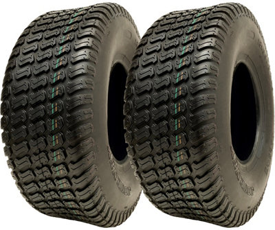 18x6.50-8 Lawnmower Tyres 4-ply Multi Turf Grass Journey P332 350kgs (Set of 2)