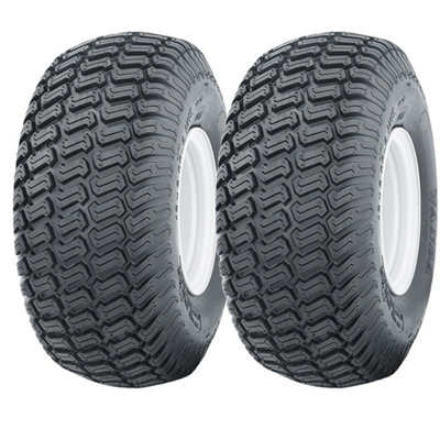 18x9.50-8 4ply grass lawnmower buggy cart tyre 18 950 8 on 4 stud rim - set of 2
