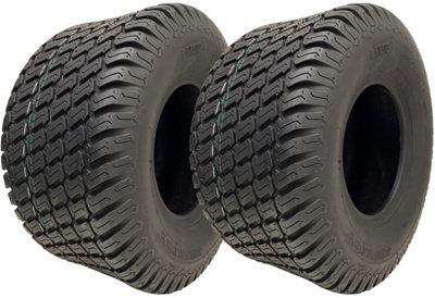 18x9.50-8 Lawnmower Grass Multi Turf Tyres 6ply Tubeless Wanda P332 (Set of 2)