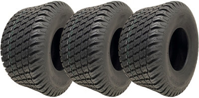 18x9.50-8 Lawnmower Grass Multi Turf Tyres 6ply Tubeless Wanda P332 (Set of 3)