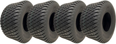 18x9.50-8 Lawnmower Grass Multi Turf Tyres 6ply Tubeless Wanda P332 (Set of 4)