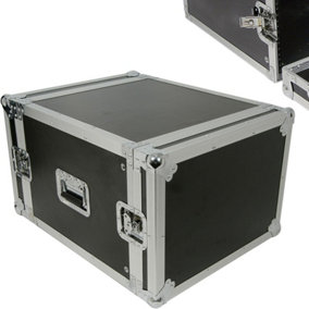 19" 10U Equipment Patch Panel Flight Case Transit Storage Handle DJ PA Mixer Box