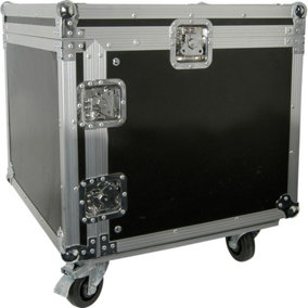19" 10U Equipment Rack With Wheels Patch Panel Mount Case PA DJ Mixer Amp Audio