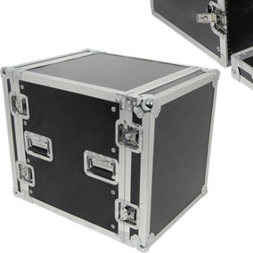 19" 12U Equipment Patch Panel Flight Case Transit Storage Handle DJ PA Mixer Box