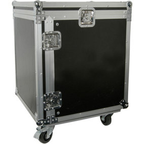 19" 12U Equipment Rack With Wheels Patch Panel Mount Case PA DJ Mixer Amp Audio