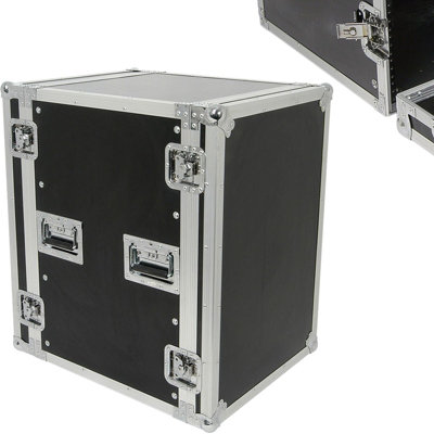 19" 16U Equipment Patch Panel Flight Case Transit Storage Handle DJ PA ...
