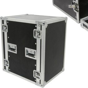 19" 16U Equipment Patch Panel Flight Case Transit Storage Handle DJ PA Mixer Box