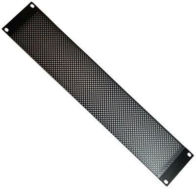 19" 2U Vented Mesh Blanking Rack Patch Panel Equipment Module Cover Plate Mount