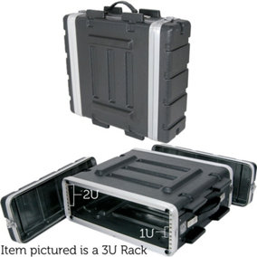 19" 8U ABS Equipment Flight Case Mixer Patch Panel Storage Box Handle Transport