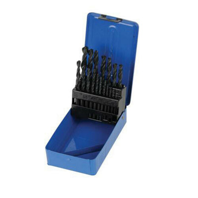 19 Piece 1mm 10mm HSS Jobber Drill Bit Set 0.5mm Increment Metal Plastic Wood