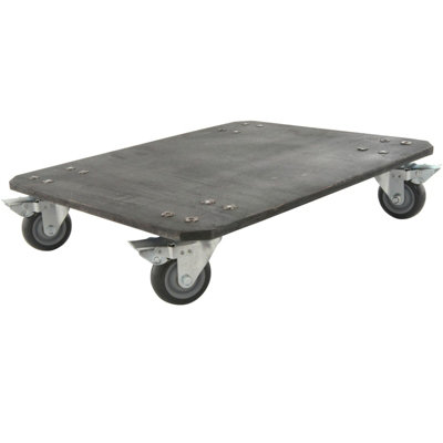 19" Wheel Base Trolley Rack Data Cabinet Castors Brakes Flight Case Transport PA