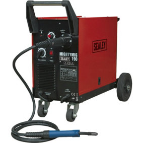 190A Gas / No-Gas MIG Welder with Euro Torch - 2m Earth Cable - 230V Supply