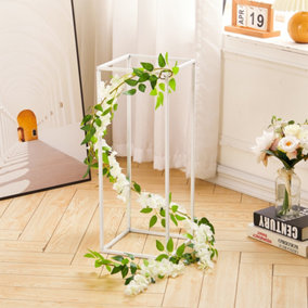 190cm Hanging Artificial Wisteria Garland Fake Silk Flowers Greenery Vine Wedding Arch Door Decor
