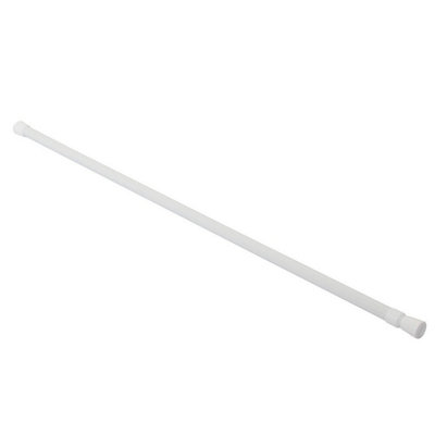 190cm Telescopic Curtain Rod Spring Loaded Voile Tension Rail for Easy ...