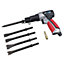 190mm Air Hammer Chisel Plus 5 Chisels for Cutting Chipping With Rubber Grip