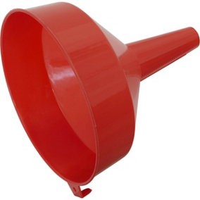 190mm Funnel with Straight Fixed Spout - Integral Hanging Eye - Ventilation Tube
