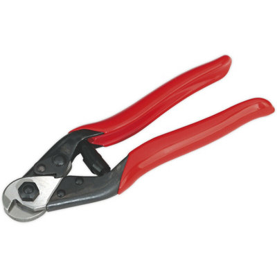190mm Wire Rope Spring Cutters with Carbon Steel Blades and Spring-Loaded Handles for Precise Cutting