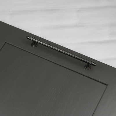 192mm Dark Grey Cabinet Handle Gunmetal Kitchen Cupboard Door Drawer Pull Wardrobe Furniture Replacement