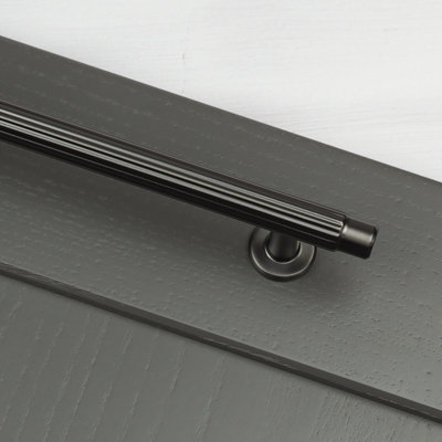 192mm Dark Grey Cabinet Handle Gunmetal Kitchen Cupboard Door Drawer Pull Wardrobe Furniture Replacement